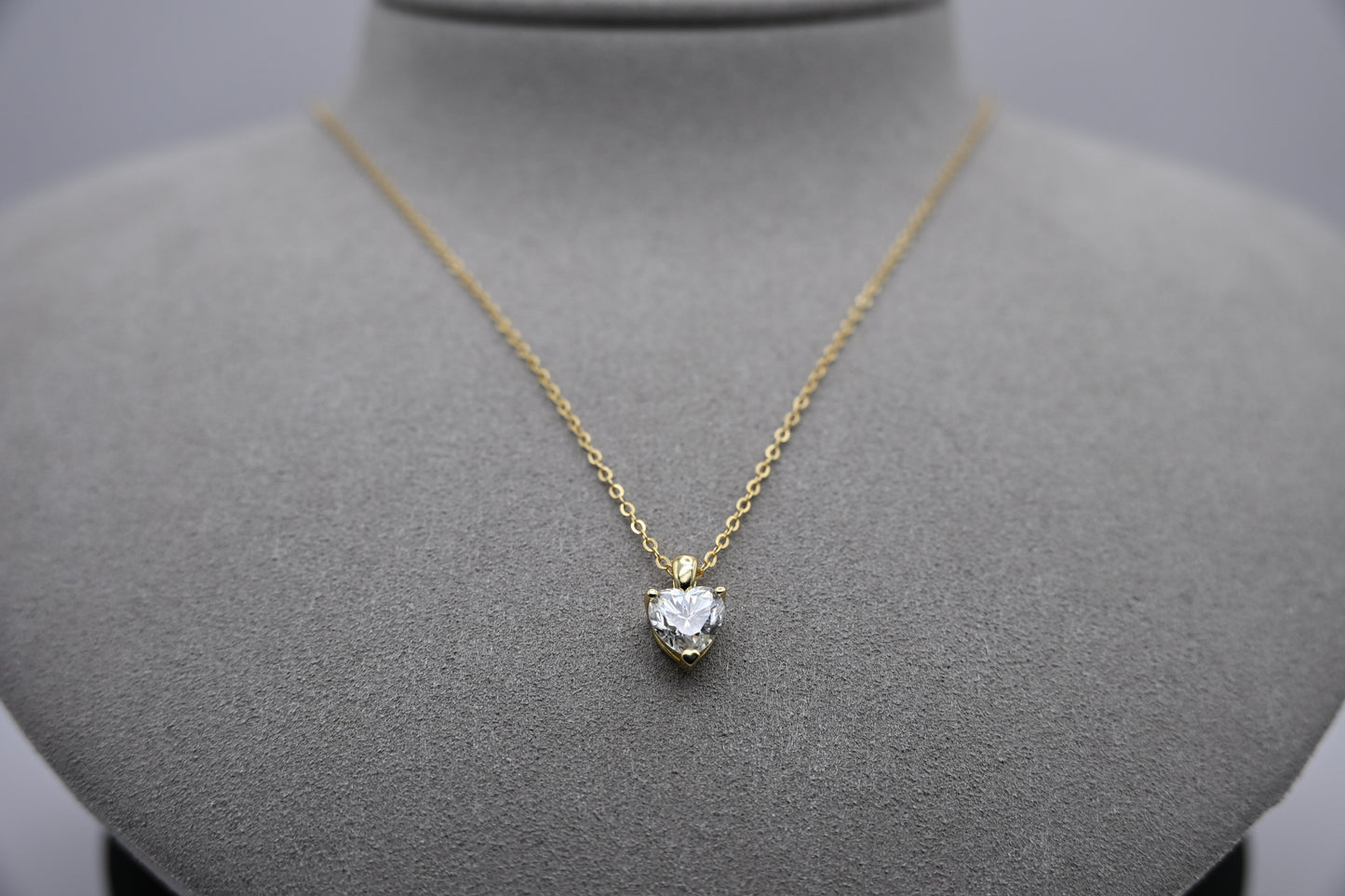 Amorette Heart 1 Carat Solitaire Necklace