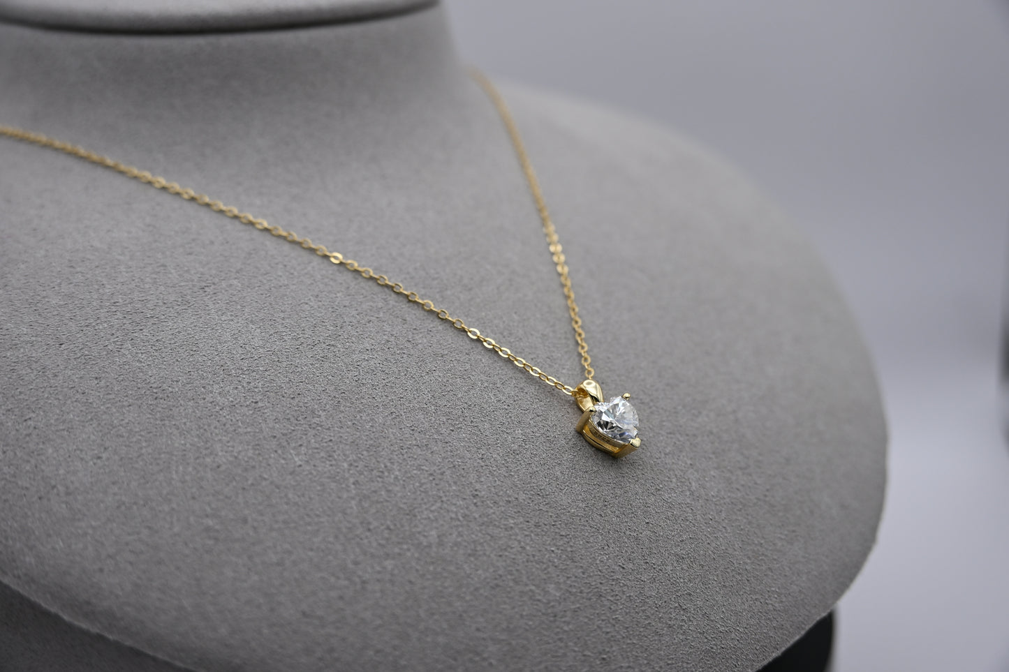 Amorette Heart 1 Carat Solitaire Necklace