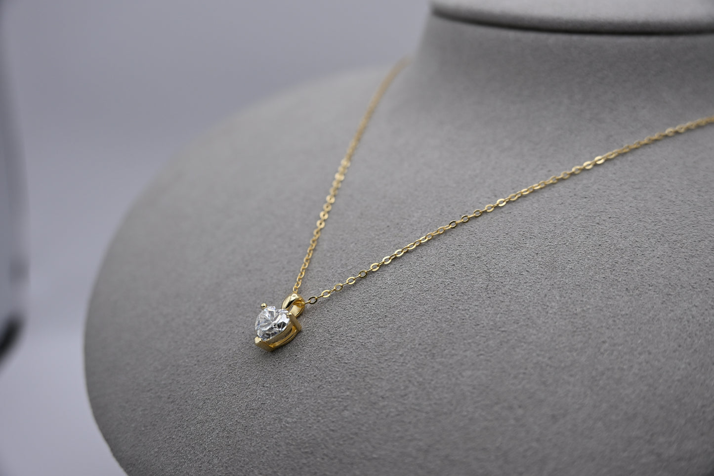 Amorette Heart 1 Carat Solitaire Necklace