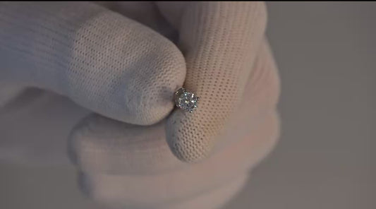 2 Carat Total Weight Heart & Arrow cut Moissanite Stud Earrings in Sterling Silver