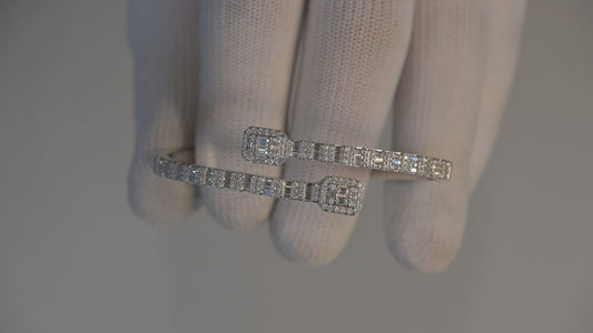 Eternity Square Moissanite Baguette Bangle